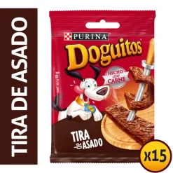 Circular Pet Galletas Y Snacks^Snacks para perros DOGUITOS® Tira de Asado 65gr Pack 15 Unidades