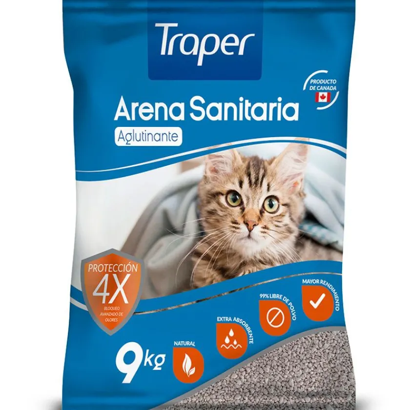Traper Arenas^Arena Sanitaria Aglutinante 9kg