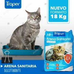 Traper Arenas^Arena Sanitaria Aglutinante 18kg