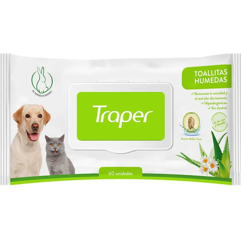 Traper Higiene Y Aseo^toallitas húmedas 60un