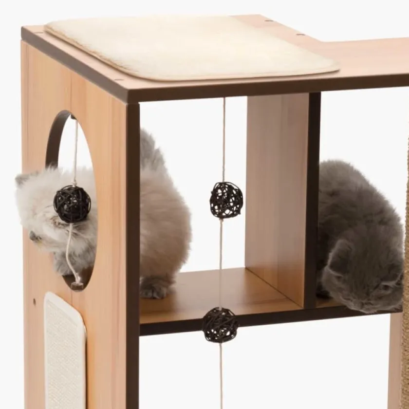 Vesper Gateras Y Rascadores^Box Large Walnut Rascador para Gatos