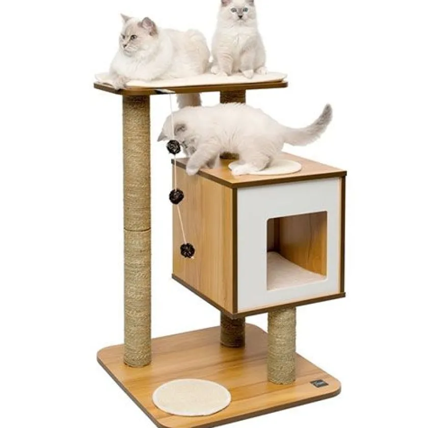 Vesper Gateras Y Rascadores^Furniture V Base Walnut Rascador para gatos
