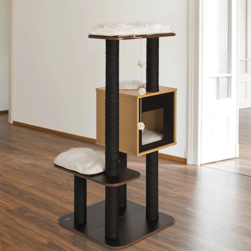 Vesper Gateras Y Rascadores^Furniture V High Negro Rascador para Gatos