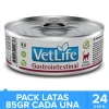 Vet Life Alimentación Medicada^Cat Gastro Intestinal Lata 85gr Pack 24 Unidades
