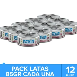 Vet Life Alimentación Medicada^Cat Gastro Intestinal Lata 85gr Pack 12 Unidades