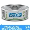 Vet Life Alimentación Medicada^Cat Renal Lata 85gr PACK 24 Unidades