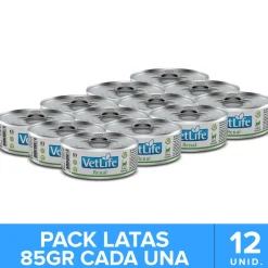 Vet Life Alimentación Medicada^Cat Renal Lata 85gr PACK 12 Unidades