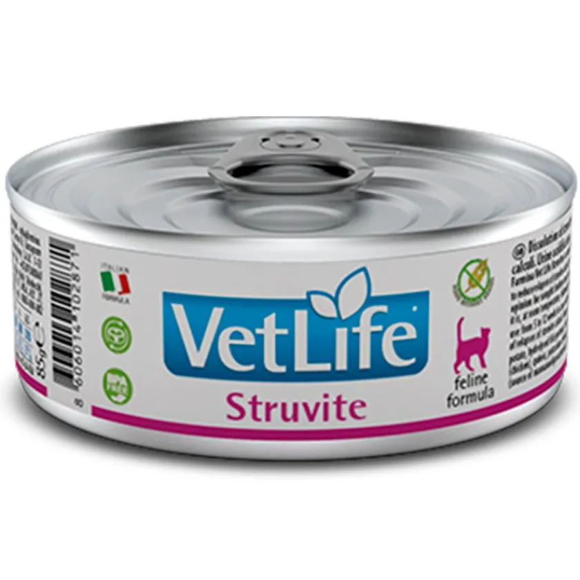 Vet Life Alimentación Medicada^Cat Urinary Struvite Lata 85gr