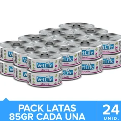 Vet Life Alimentación Medicada^Cat Urinary Struvite Lata 85gr Pack 24 Unidades