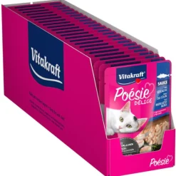 Vitakraft Húmedos | Galletas^Cat Snack Poesi Delice Sabor Pescado 85gr PACK 23 Unidades