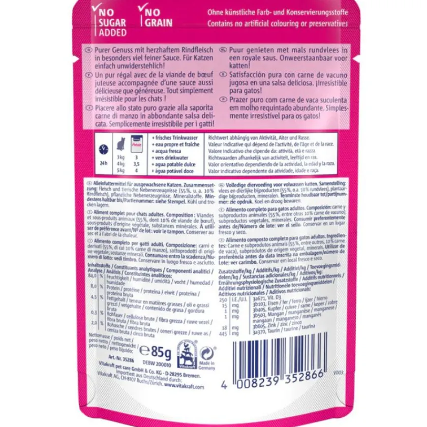 Vitakraft Húmedos | Galletas^Cat Snack Poesi Delice Sabor Carne 85gr PACK 23 Unidades