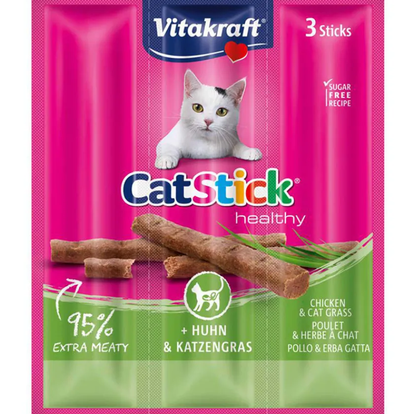 Vitakraft Galletas^Cat Stick Classic Pollo y Hierba Gatera 18gr
