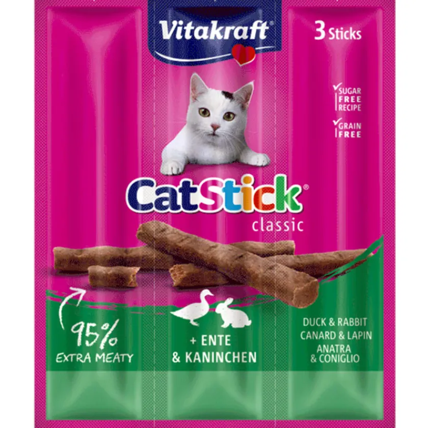 Vitakraft Galletas^Cat Stick Classic Conejo y Pato 18gr