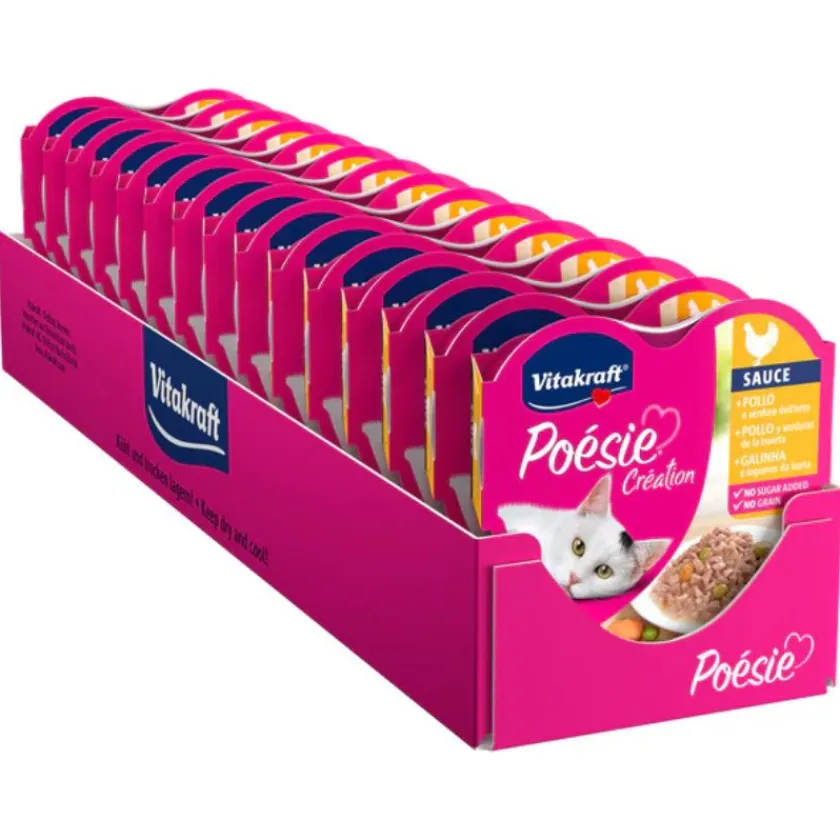 Vitakraft Húmedos | Galletas^Poesie Creation Sabor Pollo 85gr PACK 15 Unidades