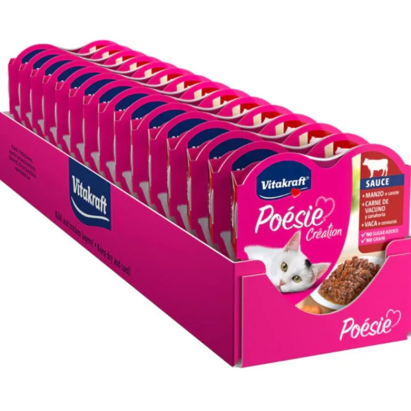 Vitakraft Húmedos | Galletas^Poesie Creation Sabor Carne 85gr PACK 15 unidades