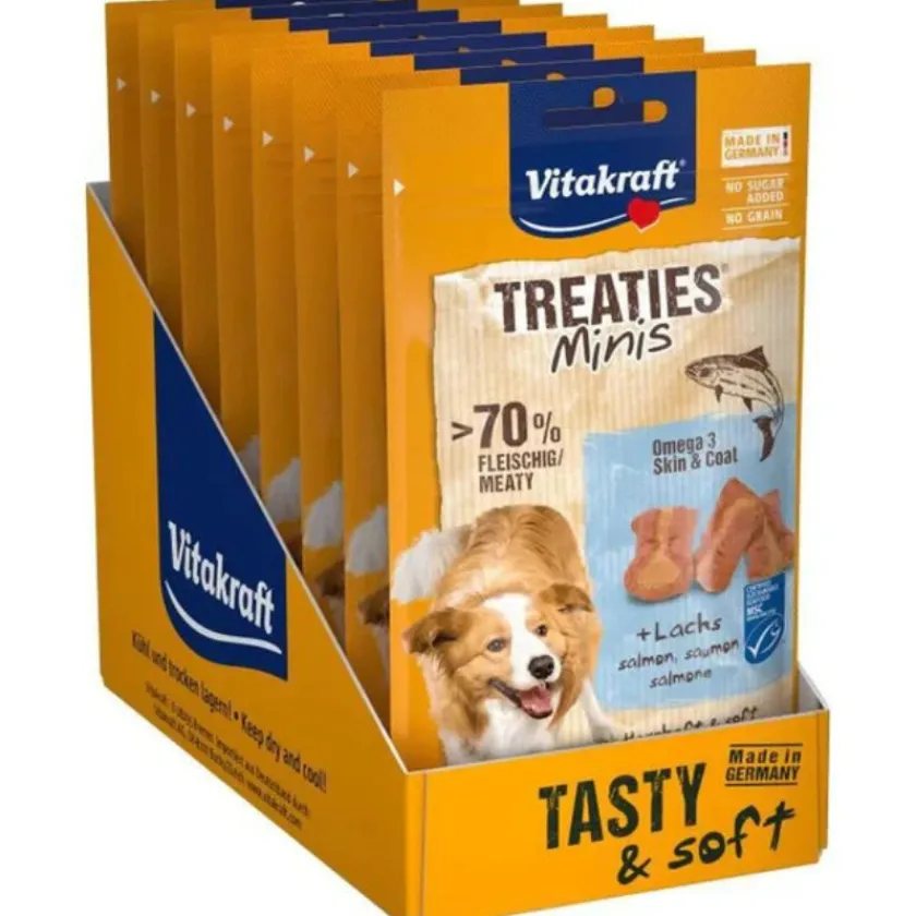 Vitakraft Galletas Y Snacks^Treaties Mini sabor Salmón 48gr PACK 8 Unidades