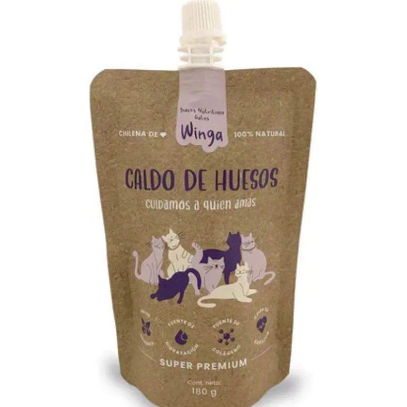 Winga Vitaminas Y Suplementos | Húmedos^Caldo de Huesos para Gatos 180gr