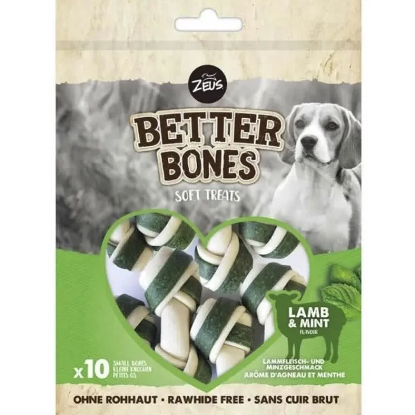 Zeus Naturales | Masticables^Better Bones Huesitos Cordero y Menta 10 unidades 219gr